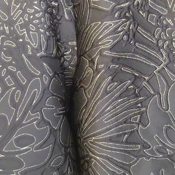 Black And Gold Floral Women's Jacket - Picture 2 of 9